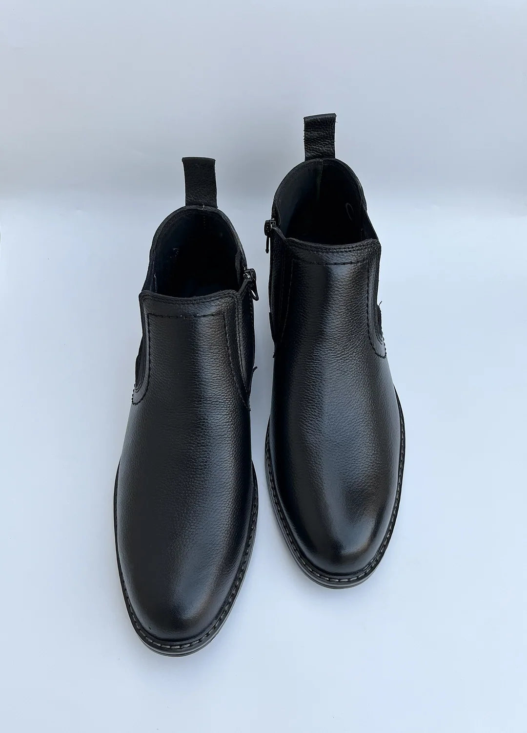 L-2928 Milt Leather Chelsea Formal Boot - Zip side