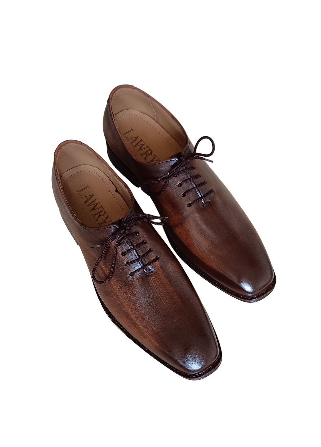 L-1905 Wholecut Wooden Texture Brown Formal Shoe