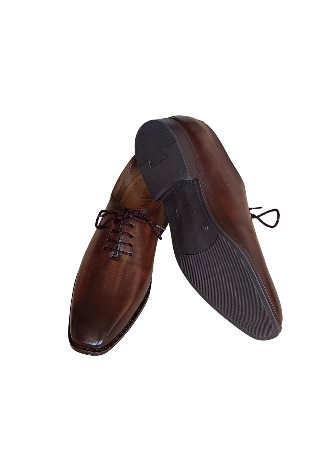 L-1905 Wholecut Wooden Texture Brown Formal Shoe