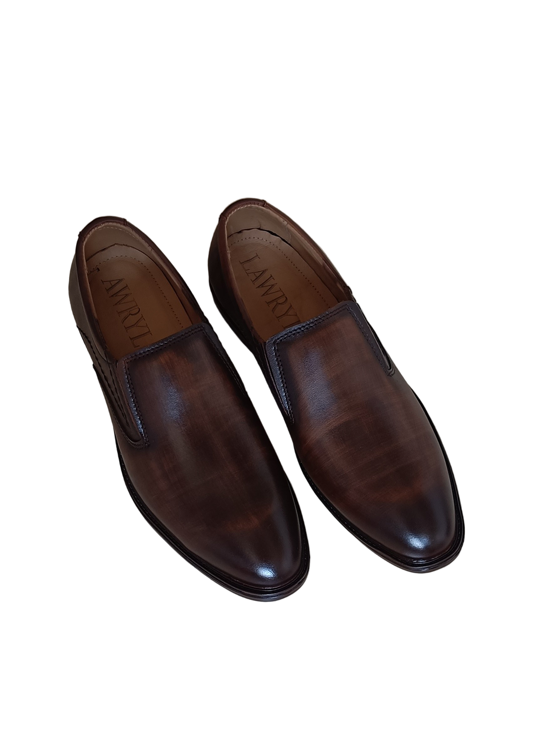 L-0035 Wooden Texture Brown Formal Shoe