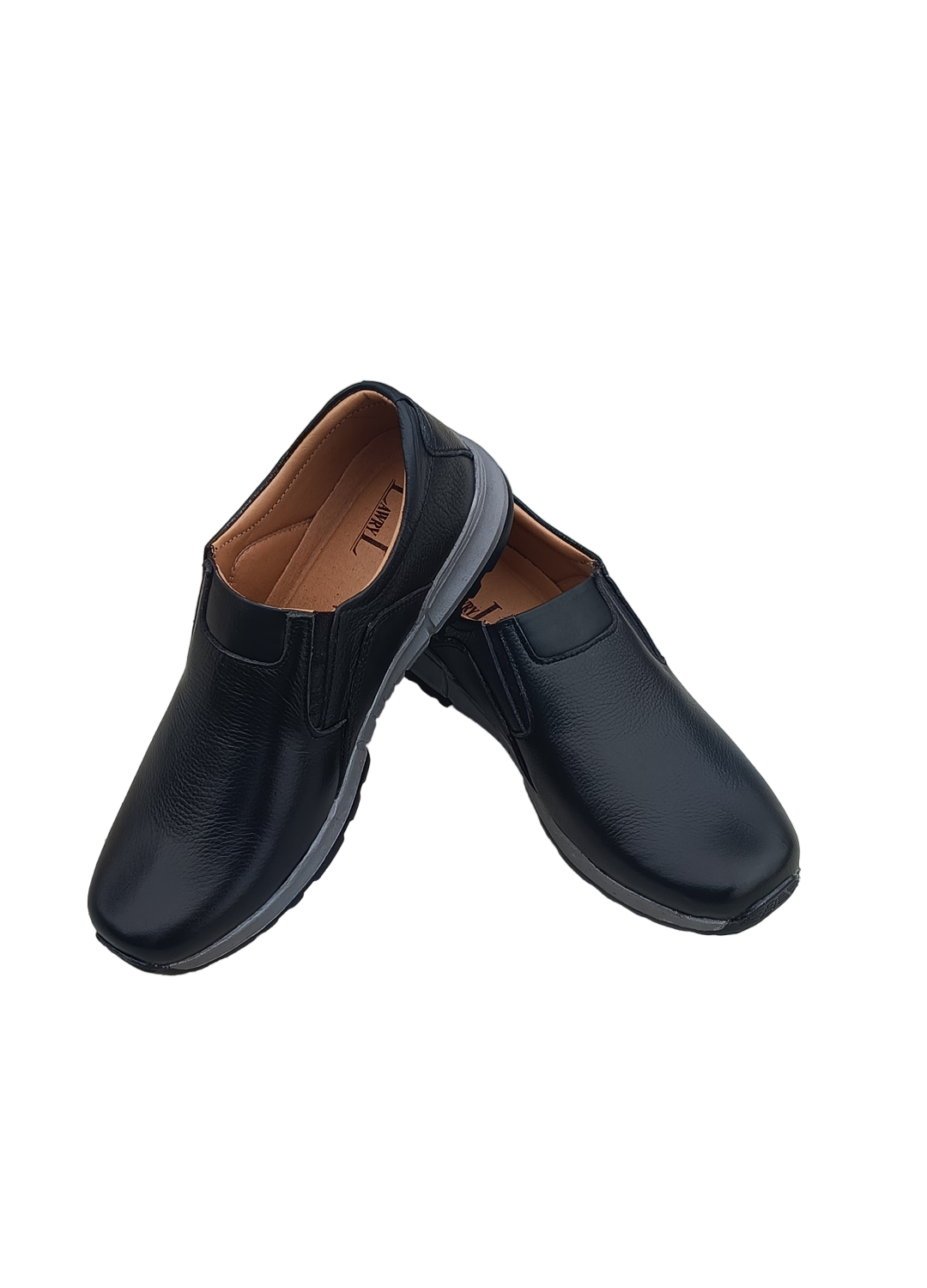 L-0027 Matte Finish Black Leather Jogger