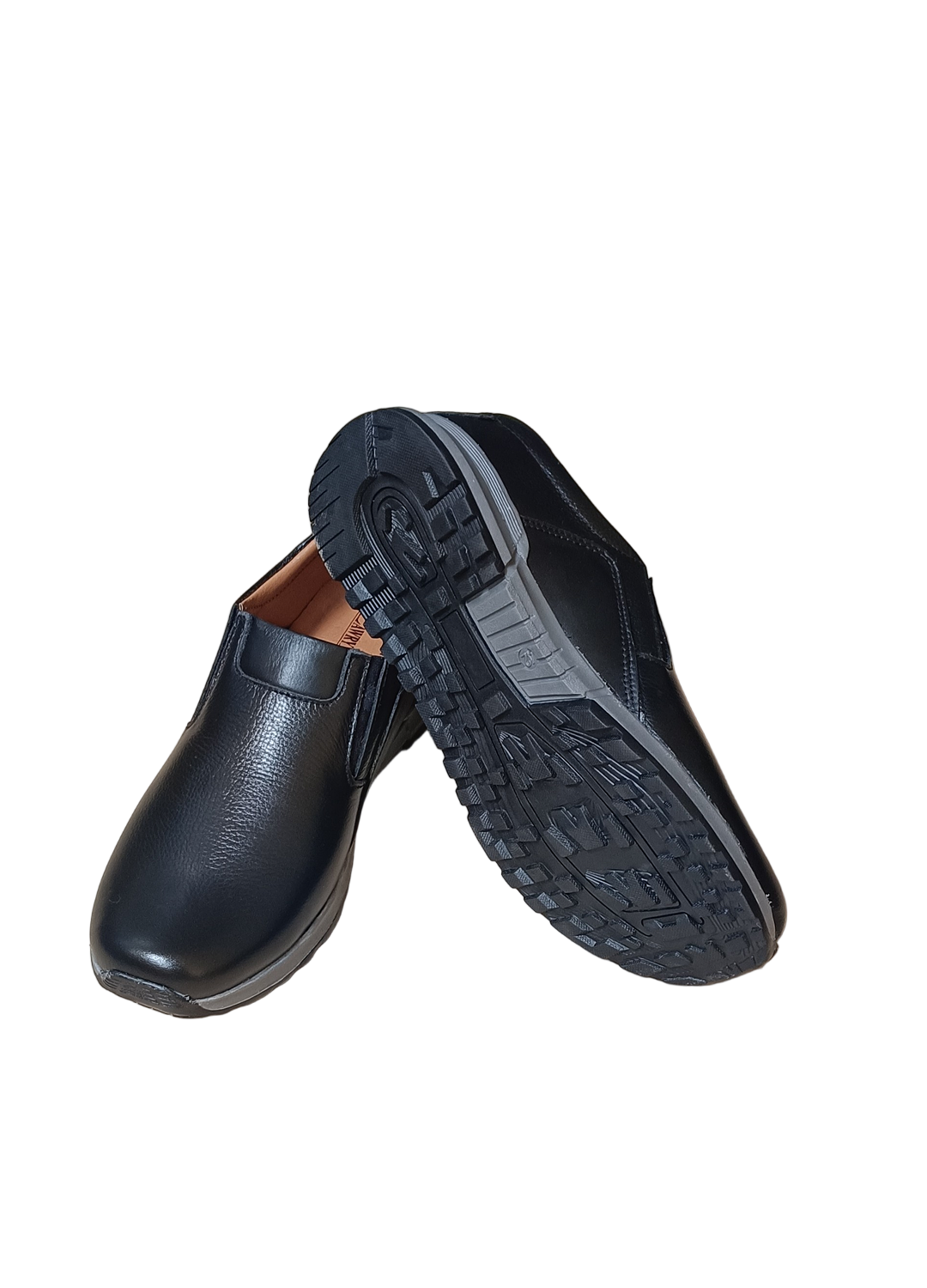 L-0027 Matte Finish Black Leather Jogger