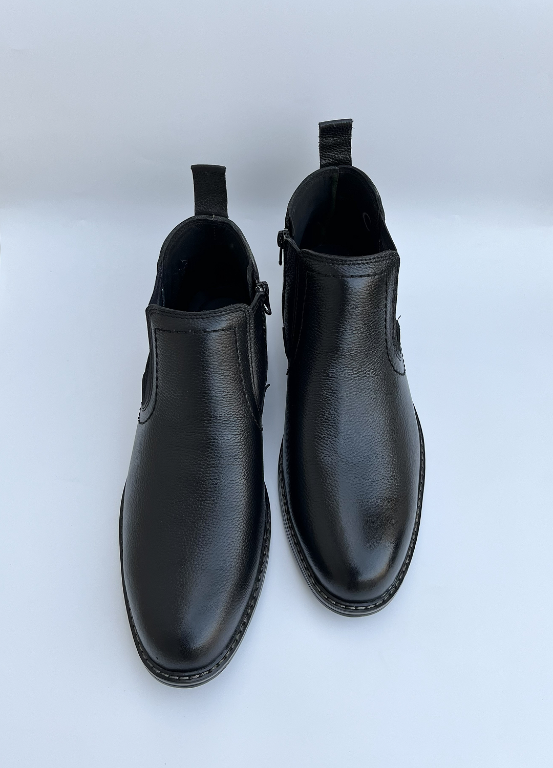 L-2928 Black Milt Leather Chelsea Formal Boot