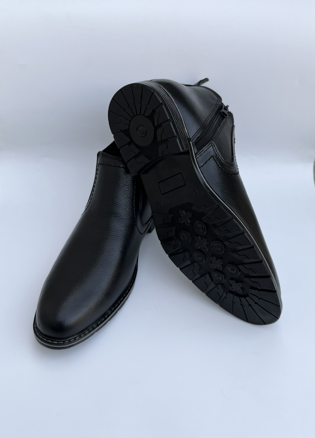 L-2928 Black Milt Leather Chelsea Formal Boot