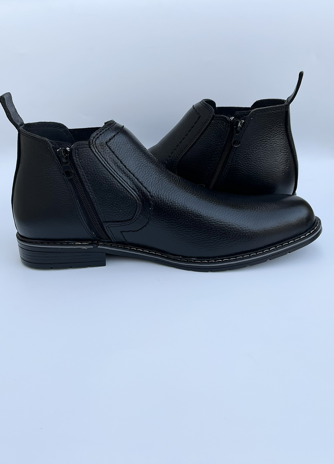 L-2928 Black Milt Leather Chelsea Formal Boot