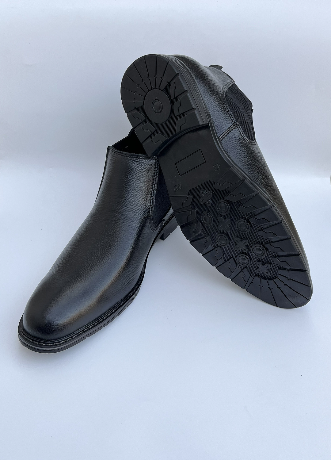 L-2925 Black Chelsea Milt Leather Formal Boot