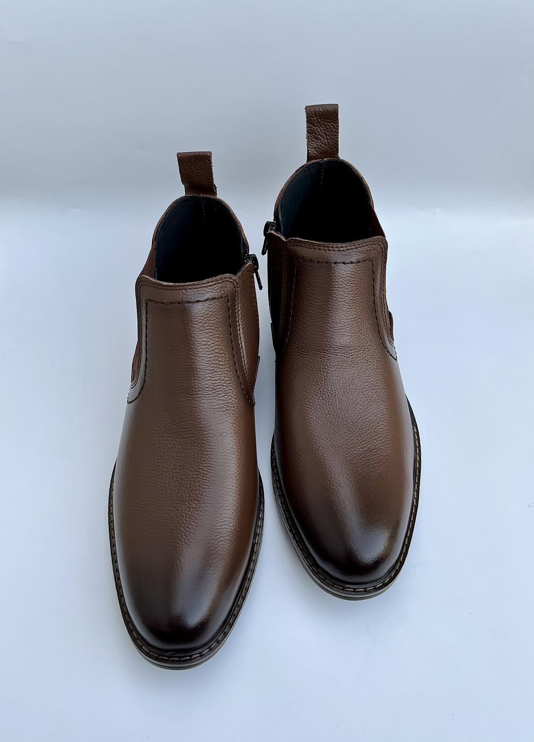 L-2928 Brown Milt Leather Chelsea Formal Boot