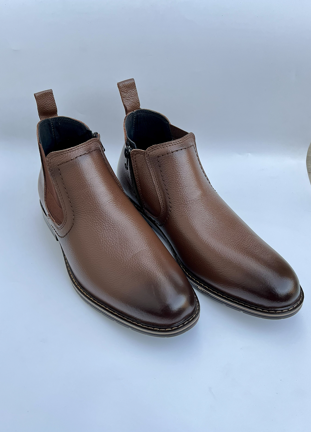 L-2928 Brown Milt Leather Chelsea Formal Boot