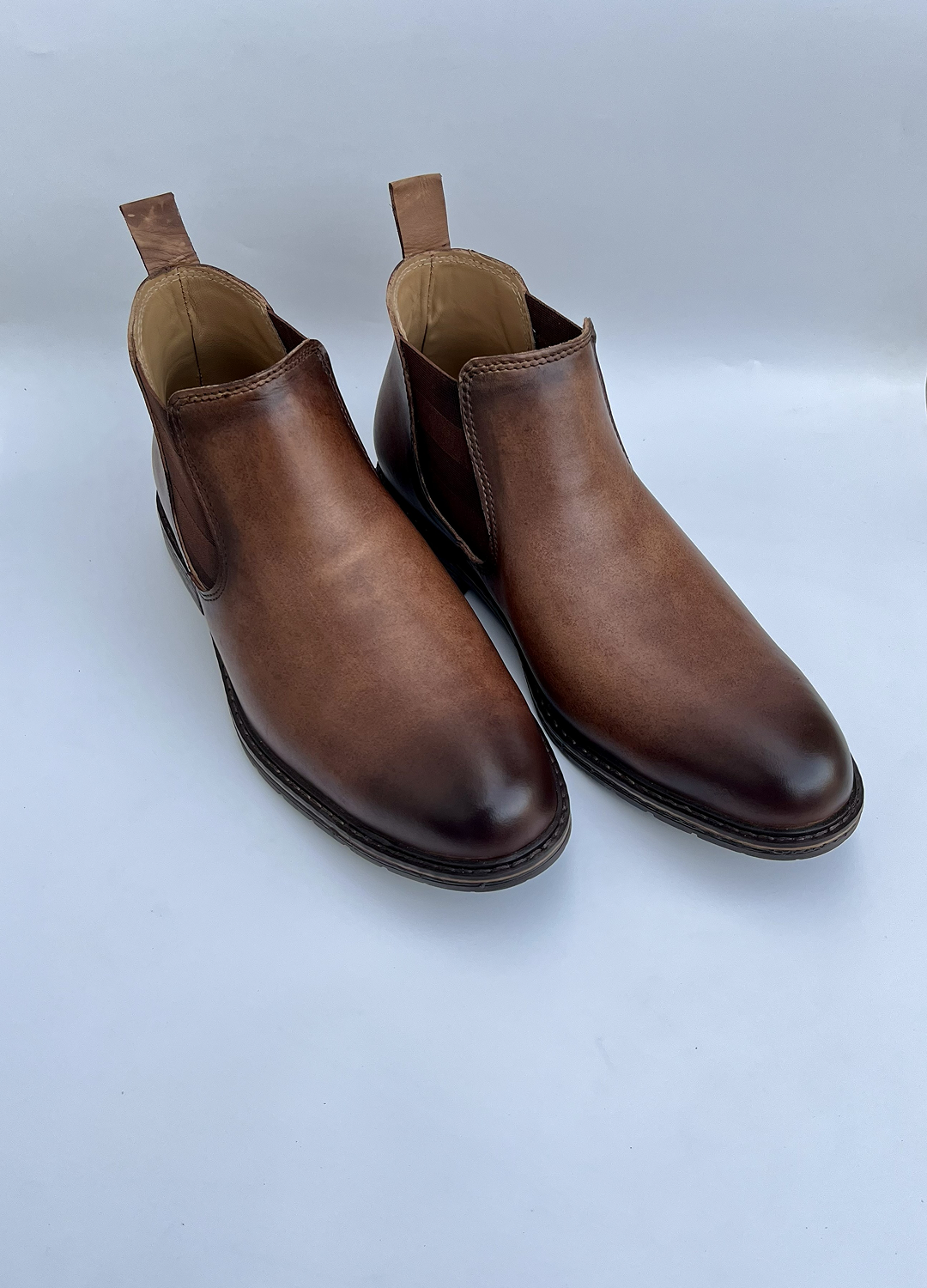 L-2925 Tobacco Texture Finish Chelsea Formal Boot