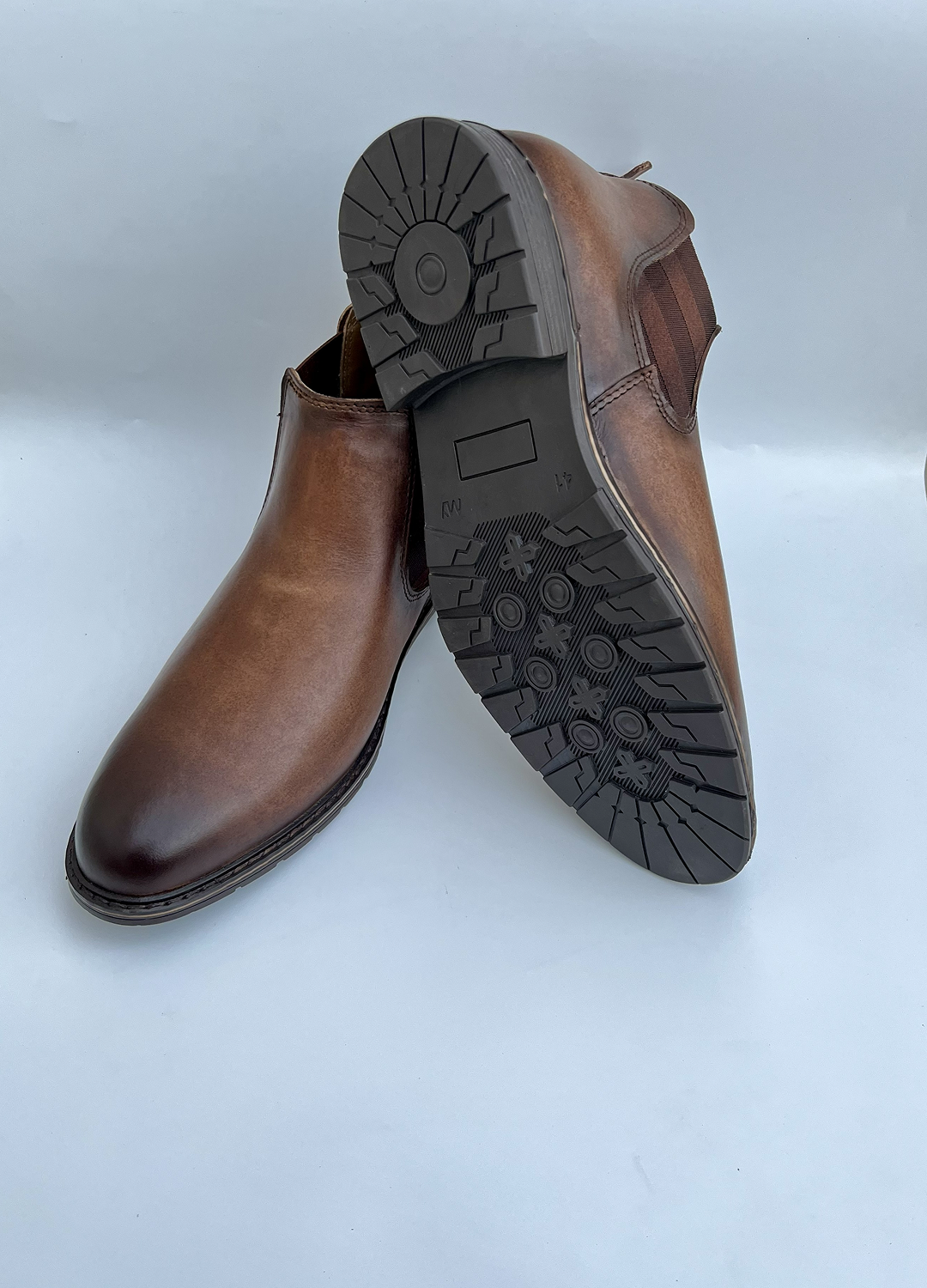 L-2925 Tobacco Texture Finish Chelsea Formal Boot
