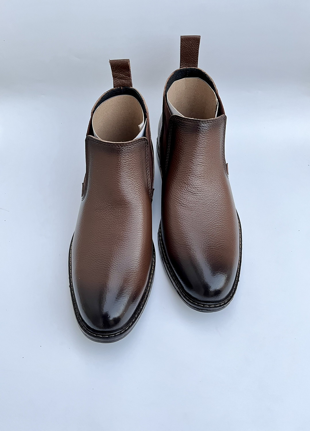L-2925 Brown Milt Leather Chelsea Formal Boot