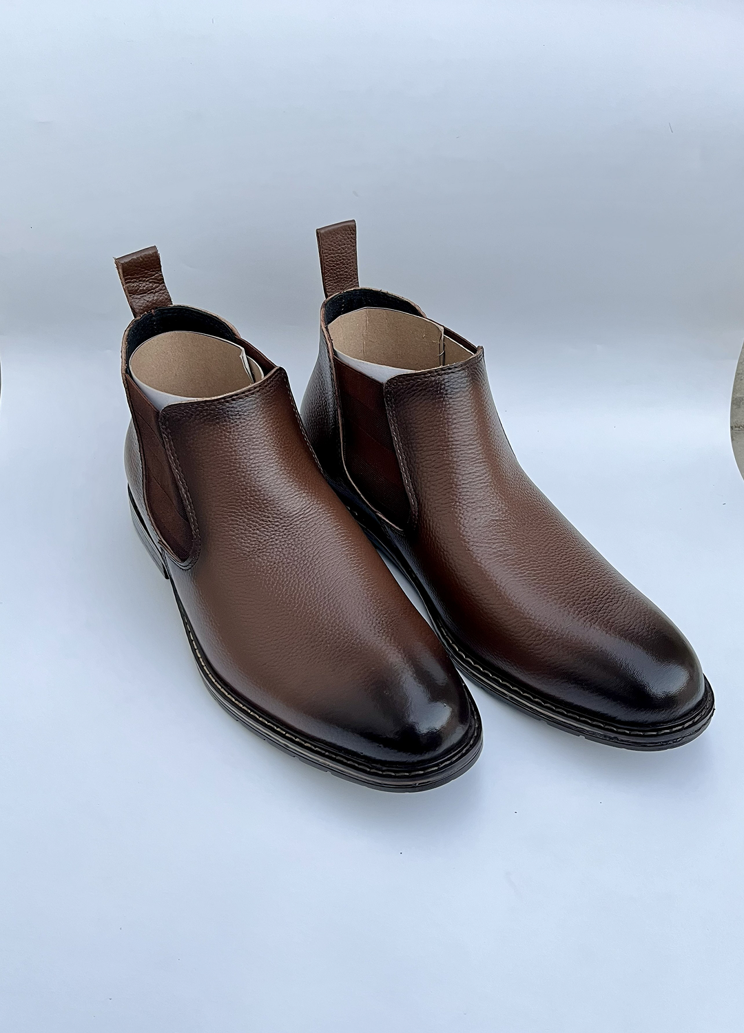 L-2925 Brown Milt Leather Chelsea Formal Boot