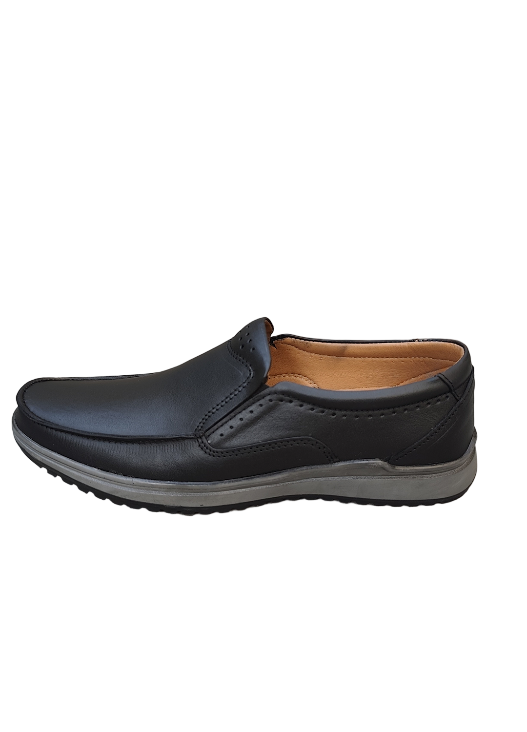 L-0023 Matte Finish Black Casual Shoe