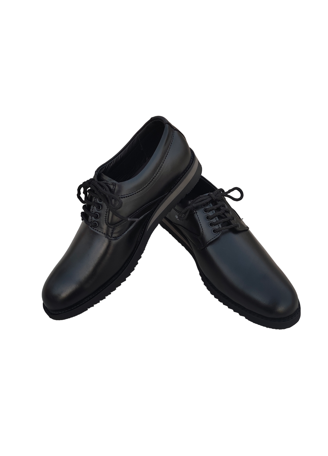 L-179 Matte Black & Grey Casual Shoe