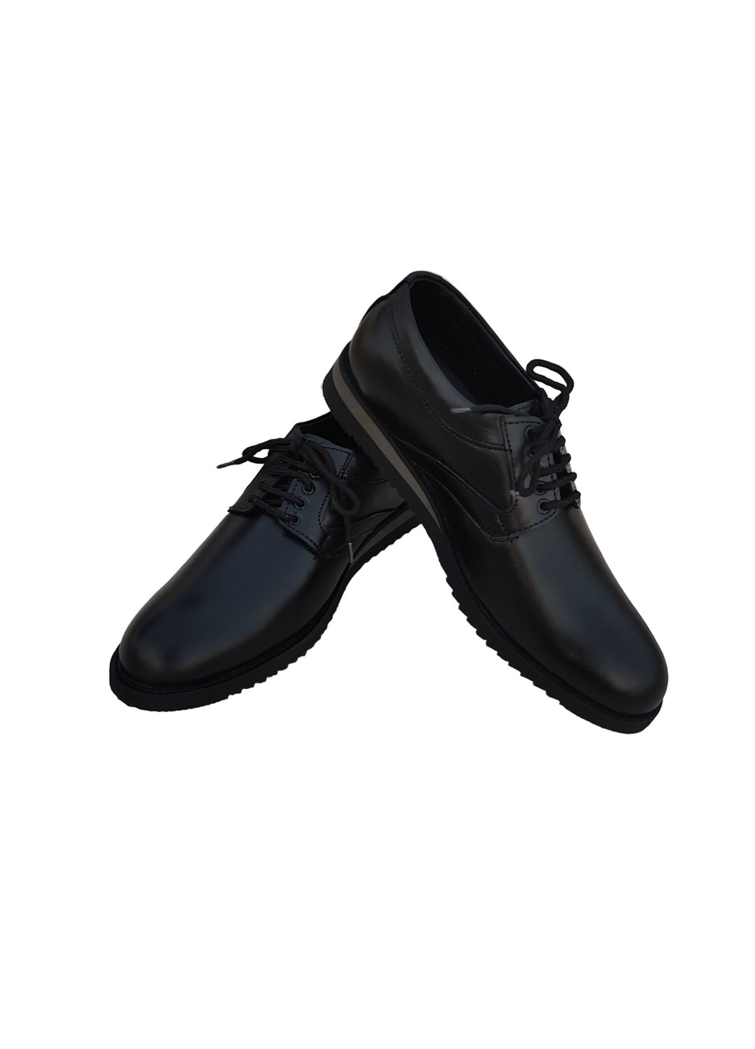 L-179 Matte Black & Grey Casual Shoe
