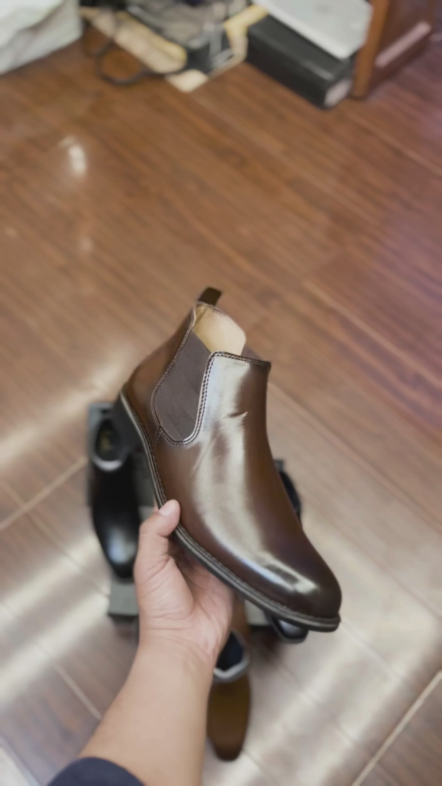L-2925 Dark Chocolate Brown Chelsea Formal Boot